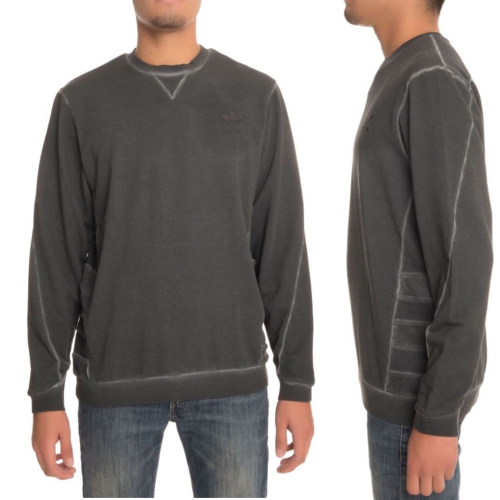 Adidas St Mod Dye Crewneck Sweatshirt Dark Gray